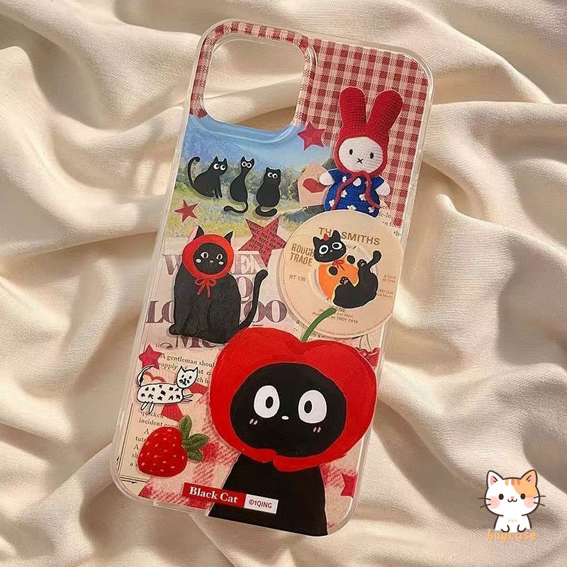 ลูกแมวน่ารักมิฟฟี่กระต่ายสตรอเบอร์รี่ เคส IPhone 15 13 12 16 11 14 Pro Max 7 8 16 14 15 Plus XS Max 7Plus XR X SE 2020 ราคา ถูกที่สุด ดีลบีเคเค แกลเลอรีภาพที่ 3