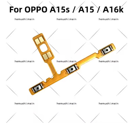 สำหรับ OPPO A15S /A15/A16k ปุ่มเปิดปิด ปุ่มปรับระดับเสียง ปุ่มสายเคเบิลยืดหยุ่น