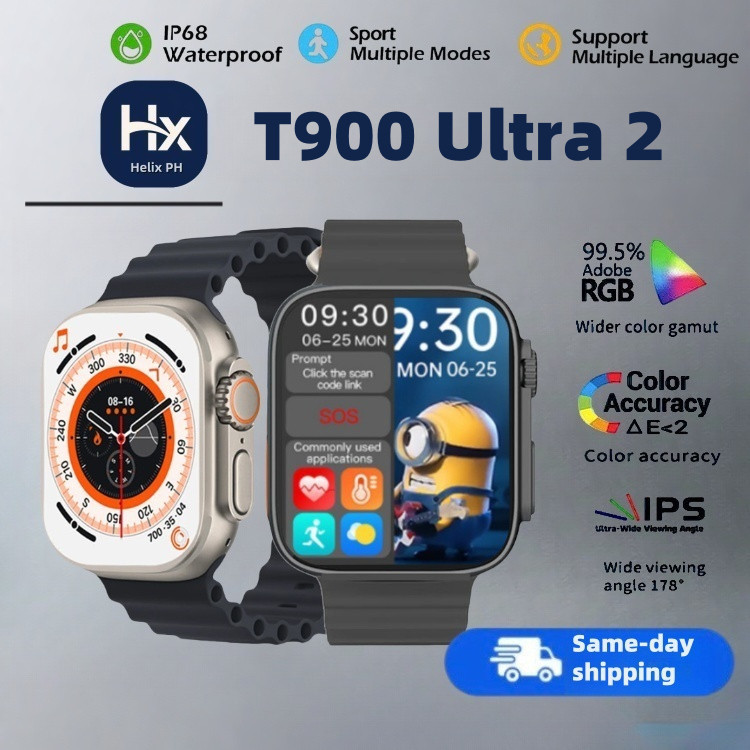 T900 สมาร์ทวอท์ช Ultra2 กันน้ําบลูทูธโทร Fitness Tracker สําหรับผู้ชายผู้หญิง Relo T800 Kd99 E20C