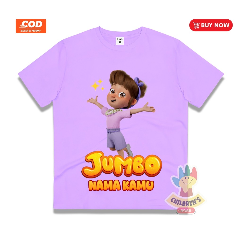 เสื้อยืดเด็ก JUMBO ANIMATION - เสื้อยืดเด็ก Marie ตัวละครจัมโบ้ - เสื้อยืดเด็ก TULLA ฟรีชื่อ TULSA
