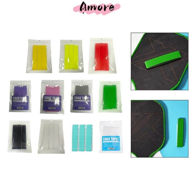 Amore ชุด 3 ชิ้น Paddle Edge Tape Racket Head Protector เทปป้องกันสำหรับ Pickleball Paddles