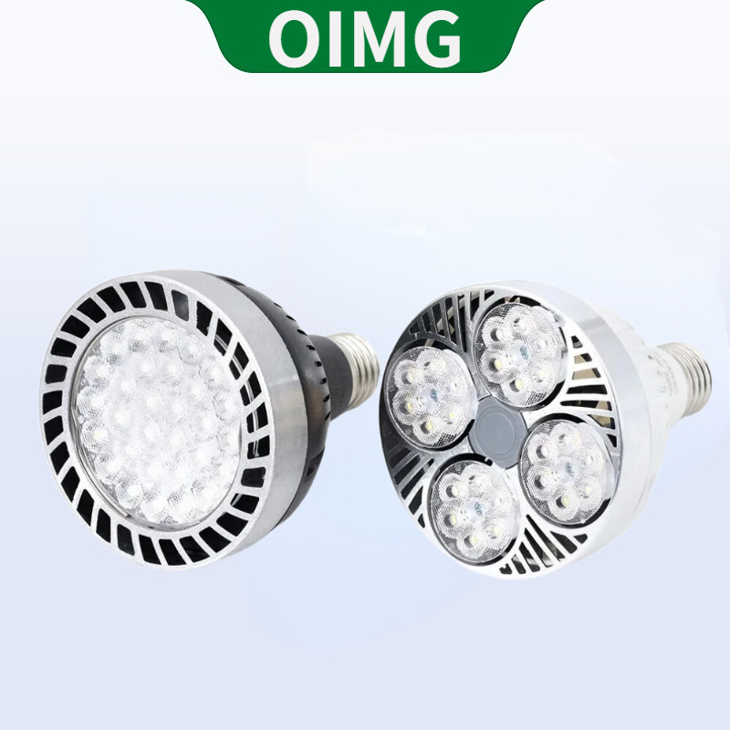 Oymg หลอดไฟสปอตไลท์ LED Track, สกรู E27, PAR30, 25W/35W/40W/45W แสงวอร์มไวท์/ขาว/เป็นกลาง, 220V, เปลือกดํา/ขาว, ประหยัดพลังงาน, เหมาะสําหรับบ้านและร้าน