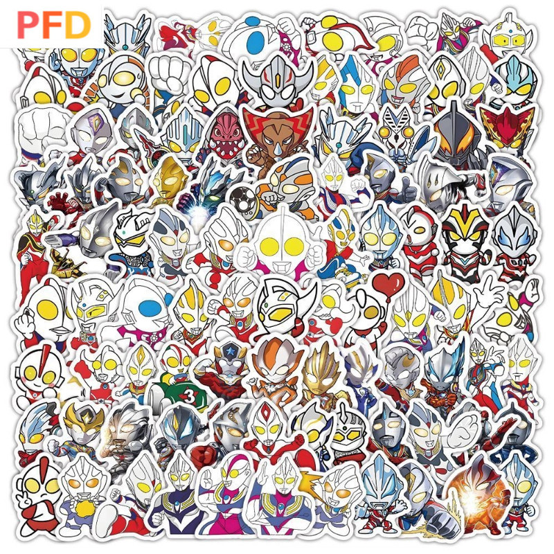120แผ่นอุลตราแมนการ์ตูนสติ๊กเกอร์น่ารักโทรศัพท์มือถือตกแต่งคู่มือ Ultraman