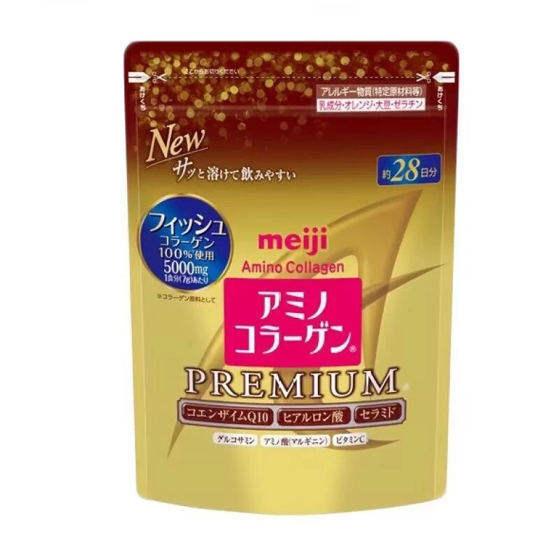 Meiji Premium Amino Collagen Powder Beauty Food Refill 196g 28Days-Agent global Buy