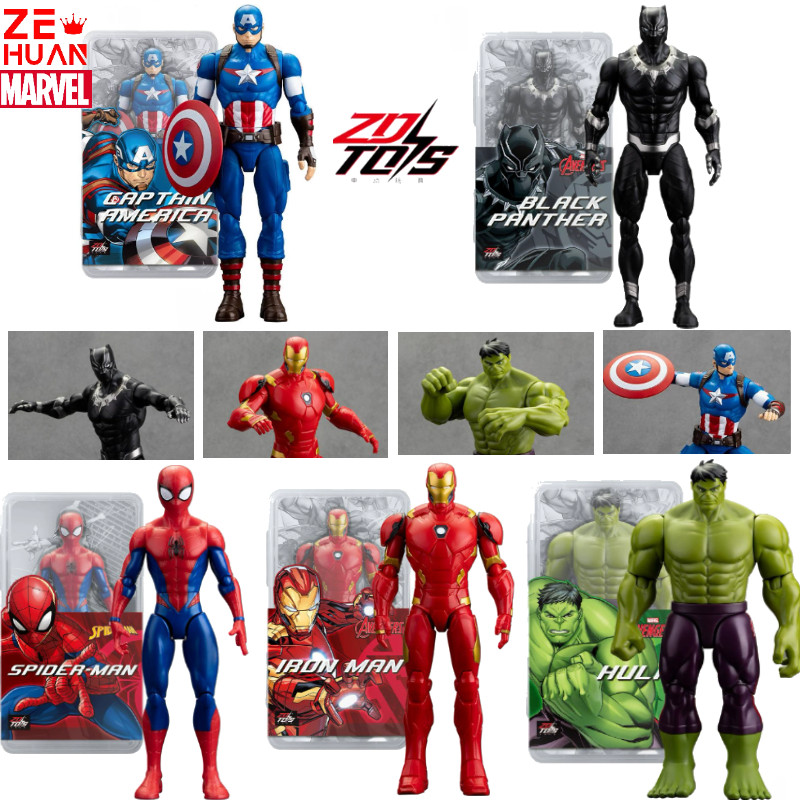 ZD ของเล่น 18 ซม.Marvel The Avengers Venom Spider Man Iron Man กัปตันอเมริการูป Action Figure ของเล่นของขวัญ