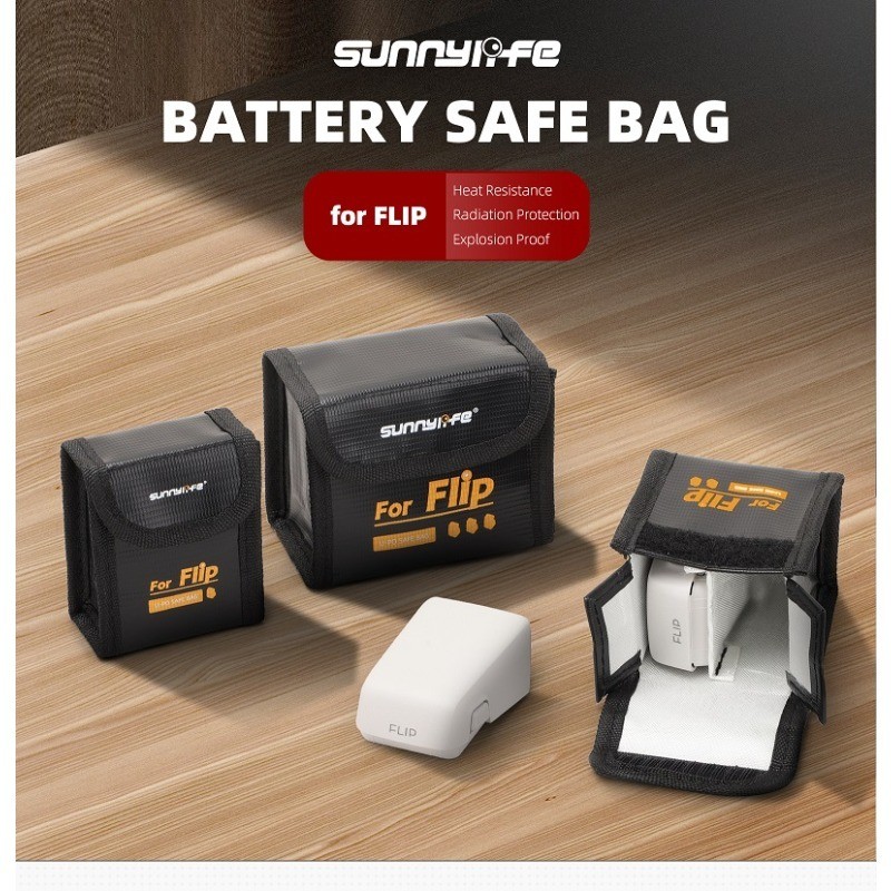 กระเป๋าเก็บแบตเตอรี่สําหรับ DJI Flip แบตเตอรี่ป้องกันการระเบิดแบตเตอรี่กระเป๋าถือแบบพกพาสําหรับ DJI 