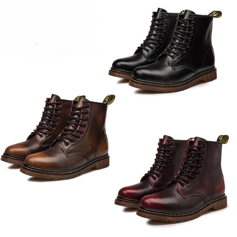 ขนาด 35-48 ใหม่อังกฤษ Martin รองเท้าคู่หนัง 8 หลุม Martin รองเท้าแฟชั่น Retro Martin รองเท้า High-To