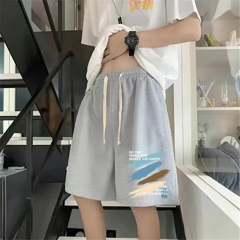 กางเกงขาสั้นผู้ชาย M-8XL ทรงตรง สีขาว thumbnail 5