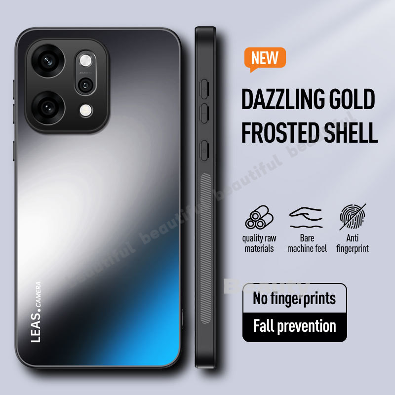 ปลอกกันกระแทกสําหรับOppo Reno 14 Pro 2025 ใหม่หรูหราAG Frostedพราวทองซิลิโคนฝาครอบโทรศัพท์แข็งสําหรั