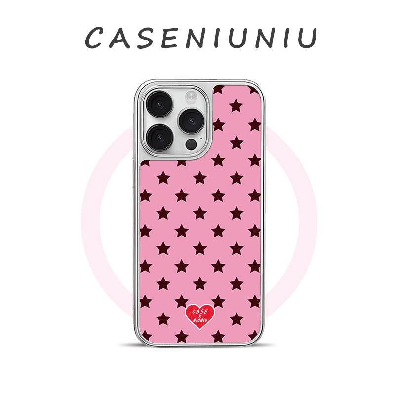 ญี่ปุ่นญี่ปุ่น INS Star Candy Sweetheart เหมาะสําหรับ Apple 16promax เคสโทรศัพท์เงินไฟฟ้า iPhone15 ขนาดเล็กสดเรียบง่าย iPhone13 แม่เหล็กกันกระแทก