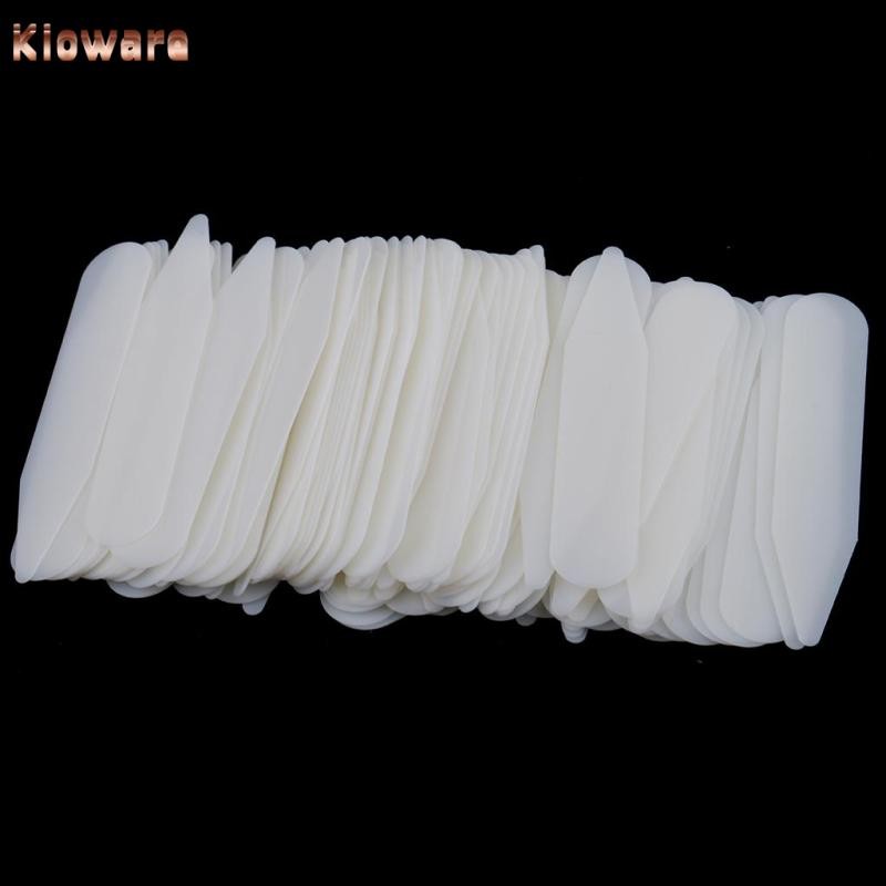 [Kloware] ปลอกคอสีเบจพลาสติก 200 ชิ้น Stays Support เสื้อแทรกสําหรับสีเบจ, 5x1 ซม.