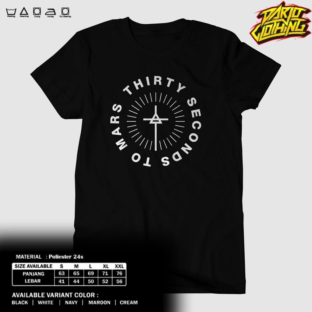 DarjoClothing - เสื้อยืด BAND - 30 SECONDS TO MARS - THIRD SECONDS WHITE - ROCK METAL MUSIC CLOTHES