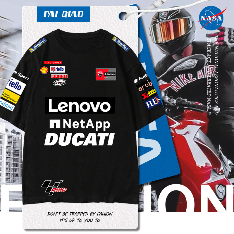[2025ใหม่] เสื้อยืดแขนสั้นผู้ชาย NASA DUCATI Ducati ฤดูร้อน แขนสั้น ทีมโรงงาน MotoGP เสื้อผ้ามอเตอร์
