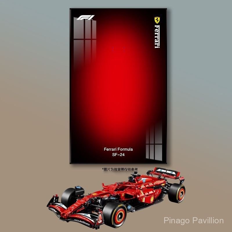 ใช้ได้กับโมเดล 42207 เฟอรารี Sf24 RedBull และบล็อกตัวต่อ 42206 Formula F1 กรอบรูปติดผนัง บอร์ดแสดงผล การตกแต่งบ้าน