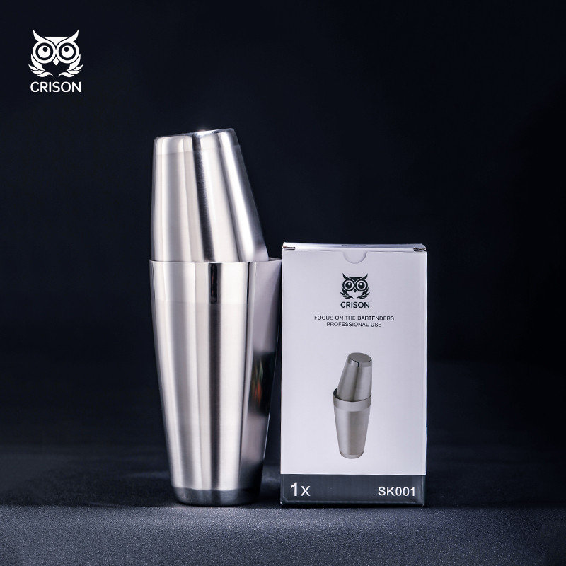 SK001 CRISON Frosted Boston shaker/เครื่องมือค็อกเทลบาร์/นักผสม/บาร์เทนเดอร์