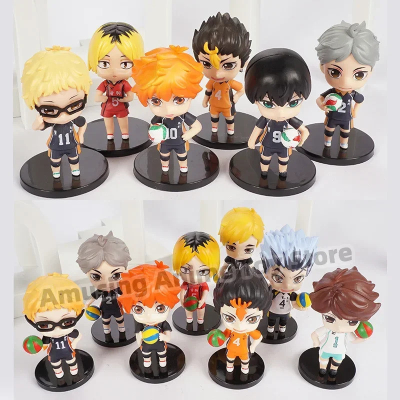 Anime Haikyu!!Kenma Kozume Shoyo Hinata Figure Kotaru Bokuto Yu Nishinoya Figurine Model Doll Toys