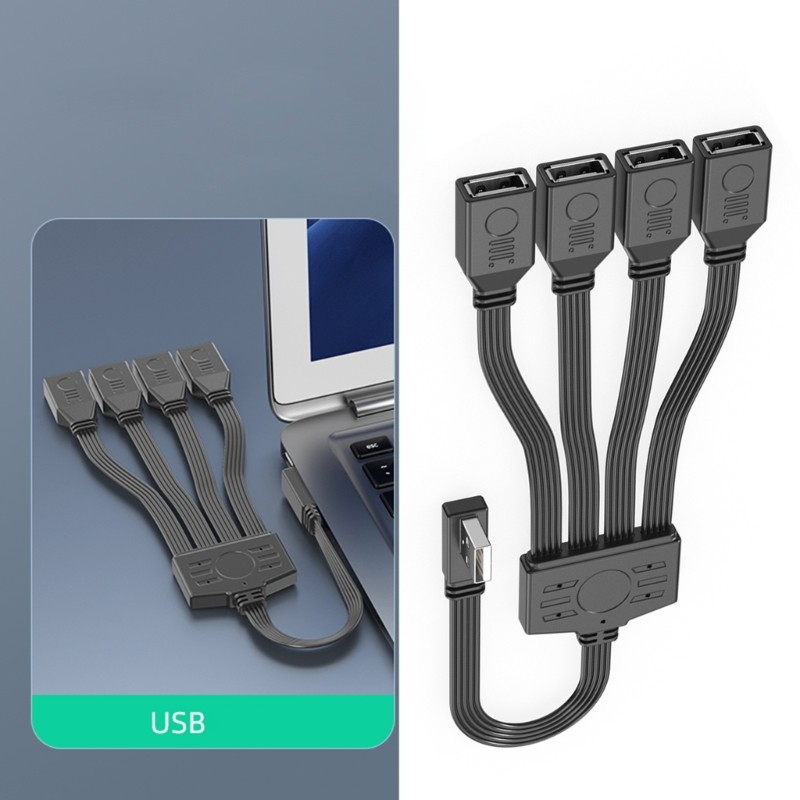 Mojito USB2 0 สายแยก USB ชาย 4 หญิง USB2 0 ตัวแปลงหลายพอร์ต USB Expander สาย Multiport แยก Ada