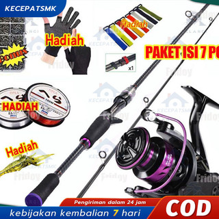 Daiwa Set Pancing 1.8m/2.1m Joran Pancing 1000-4000 Reel Pancing 150M Senar Pancing Umpan Combo pancingan set lengkap/pancing 1 set lengkap kuat / joran pancing 1 set murah / pancing casting full set / Set Alat Pancing Murah/Joran Pancing 1 Set Reel Besi