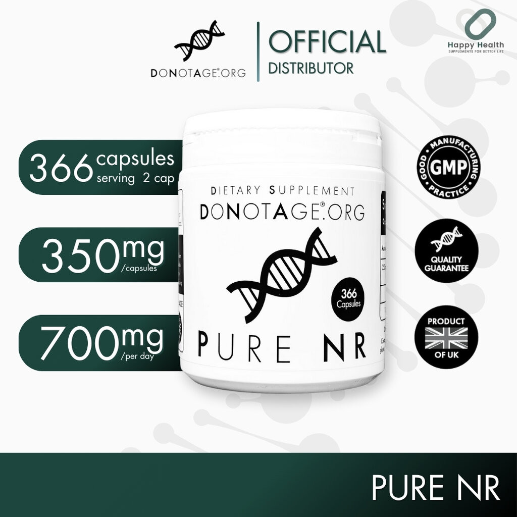 NR (366 แคปซูล) Do Not Age 700 mg. Nicotinamide Riboside Chloride (NR) Purity 99%++ เพิ่ม NAD+ ชะลอว