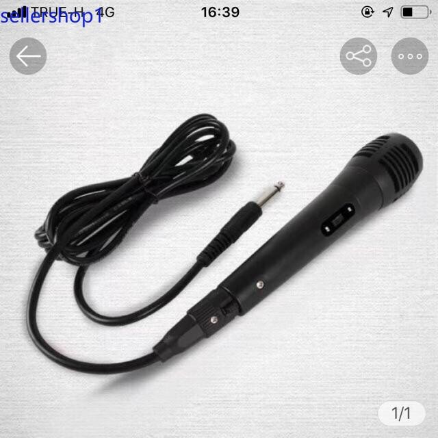 XSHOP ไมค์พร้อมสาย ไมโครโฟน ร้องเพลง/พูด Microphone ไมค์โครโฟนสาย สำหรับเสียบลำโพงร้องคาราโอเกะ