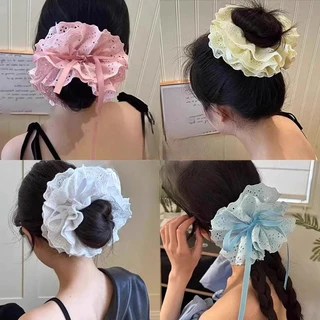 เชือกผูกผมเชือกรูดปรับได้สี่ชั้นที่สวยงาม ยางรัดผม เครื่องประดับผม