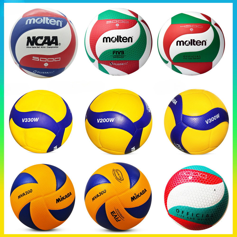 Mikasa Volleyball V300W V200w V320w Mva300 Molten 4500 5000 Soft Volleyball Beach Training No. 5