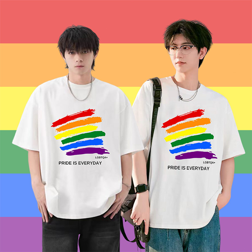 🏳️‍🌈 Pride Month🏳️‍🌈 เสื้อ  LGBT Rainbow Pride Month Gay Lesbian Bisexual Transgender ข้อเสนอพิเศษ ไม่จำกัดเพศ