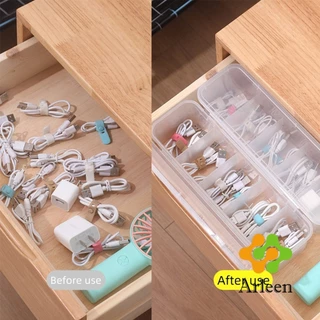 Arleen กล่องเก็บของอเนกประสงค์ เก็บสายชาร์ทมือถือ กล่องจัดระเบียบ ขนาดกลางโปร่งใส 1 ชิ้น Storage box