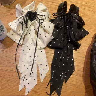 หญิง 2025 สไตล์ใหม่ High-End Feel Bow Polka Dot Clip