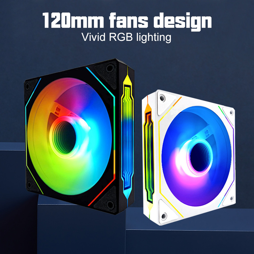 พัดลมปลอก Argb Prism Prism 4Pro พัดลม Argb 12 ซม. Sync พัดลมไปข้างหน้าลม 3pin 5V Argb 4pin PWM สีขาว