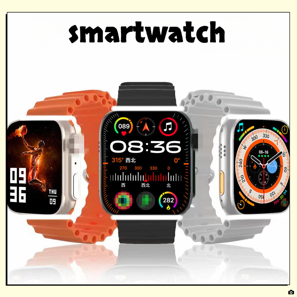 สมาร์ทวอทช์ S8 Ultra สมาร์ทวอทช์โทรผ่านบลูทูธ อัตราการเต้นของหัวใจ ความดันโลหิต T800 Ultra สมาร์ทวอท