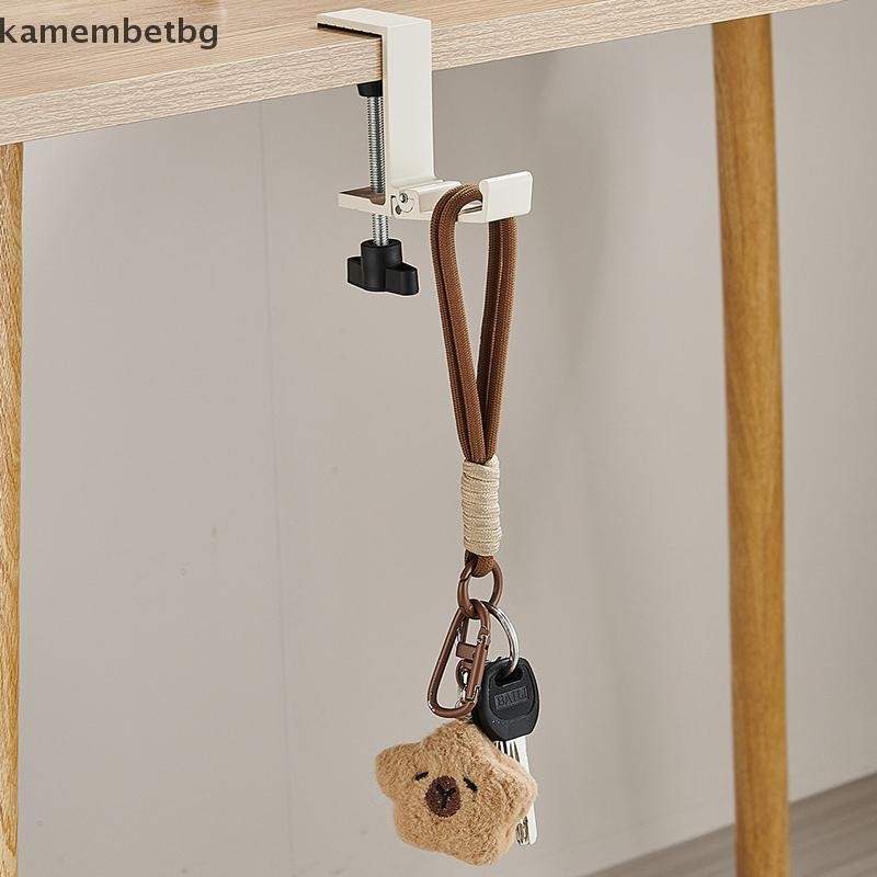 Kamembetbg ปรับโต๊ะ Edge Hook ชุดหูฟังสําหรับเล่นเกมที่แขวนกระเป๋าเป้สะพายหลังนักเรียน Hook Punch TH - รูปที่ 4