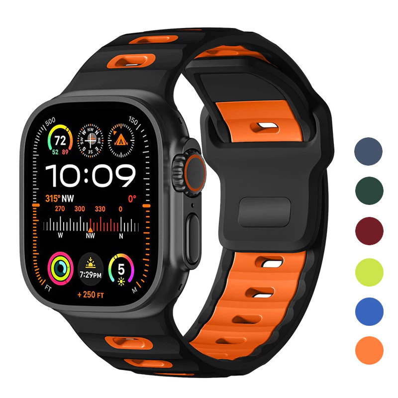 ซิลิโคนสมาร์ทนาฬิกาสายนาฬิกา Series 10 9 8 7 6 5 SE สำหรับ แอปเปิ้ลดู Iwatch อัลตร้า 2 46mm 49mm 45mm 41mm 44mm 40mm 42mm 38mm