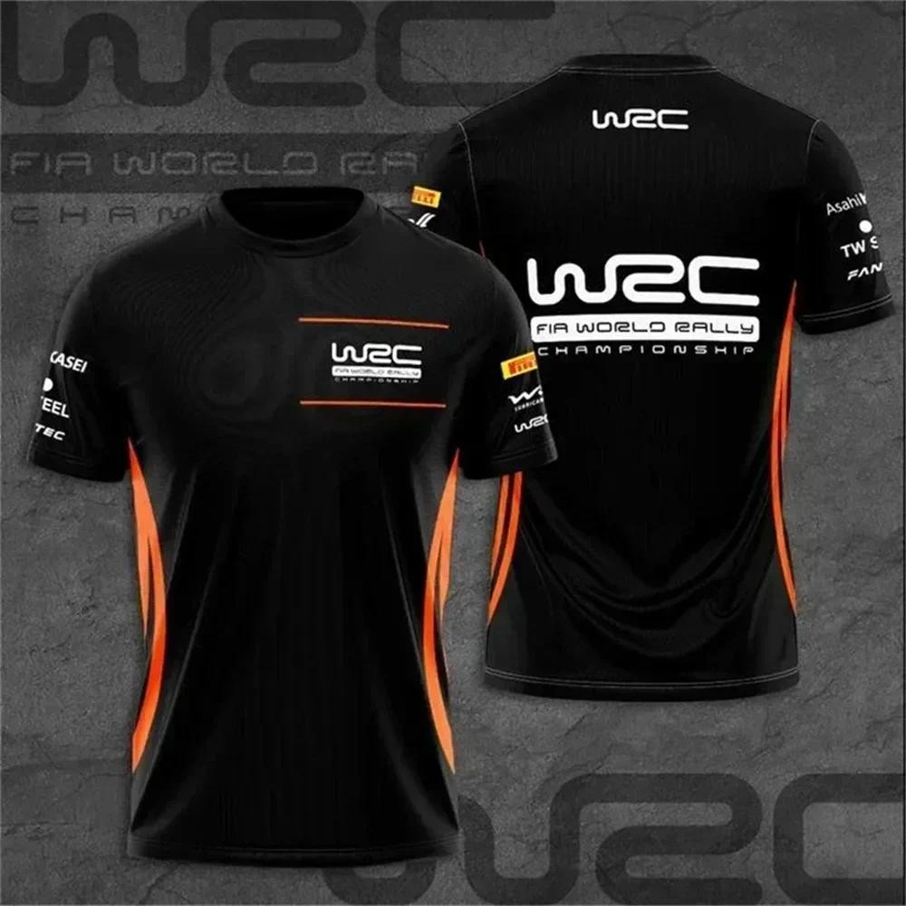ฤดูร้อน 2025 WRC เสื้อยืดผู้ชายพิมพ์ลาย 3D คุณภาพสูง, เสื้อเชิ๊ตคอกระบอกแขนสั้น_unisex f1 racing