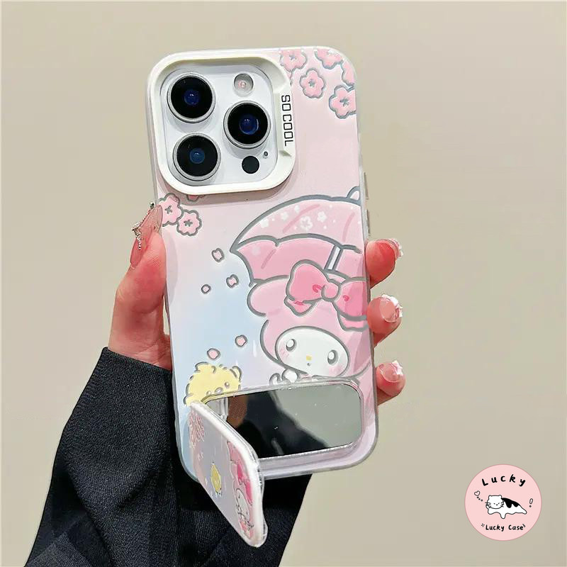 ตัวยึดกระจกเงาเมโลดี้คุโรมิพับได้ เคส OPPO A18 A38 A58 A76 A16 A15 A77 A17 A9 A5 2020 A57 A56 A78 A5s A17K A74 A55 A1K ราคา ถูกที่สุด ดีลบีเคเค แกลเลอรีภาพที่ 4