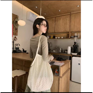 🌸กระเป๋าถักชายหาด กระเป๋าไปทะเล กระเป๋าช็อปปิ้ง สะพายข้าง เที่ยวทะเล summer Beach Tote Bag