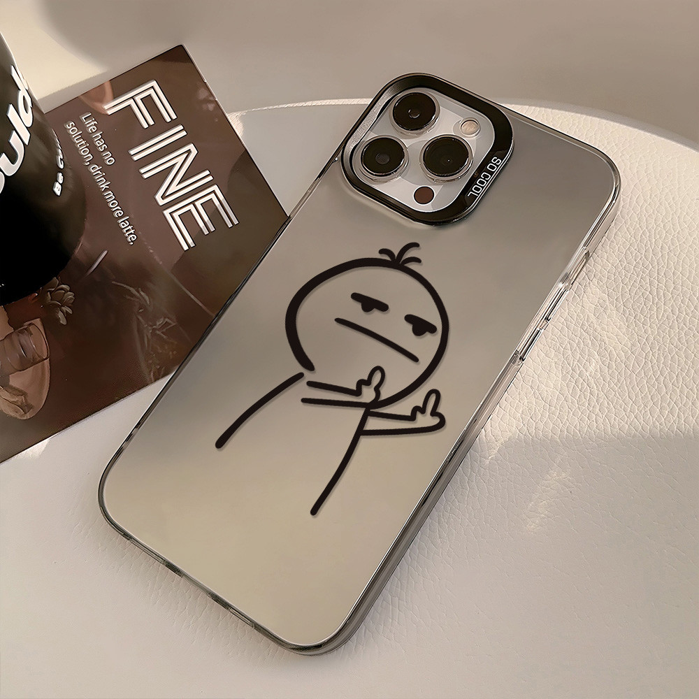 เคสโทรศัพท์ For iPhone 13 11 17 pro max Case iPhone 11 15 16 pro max 14 12 pro max 7 8 Plus XR XS Max การ์ตูนน่ารัก IMD
