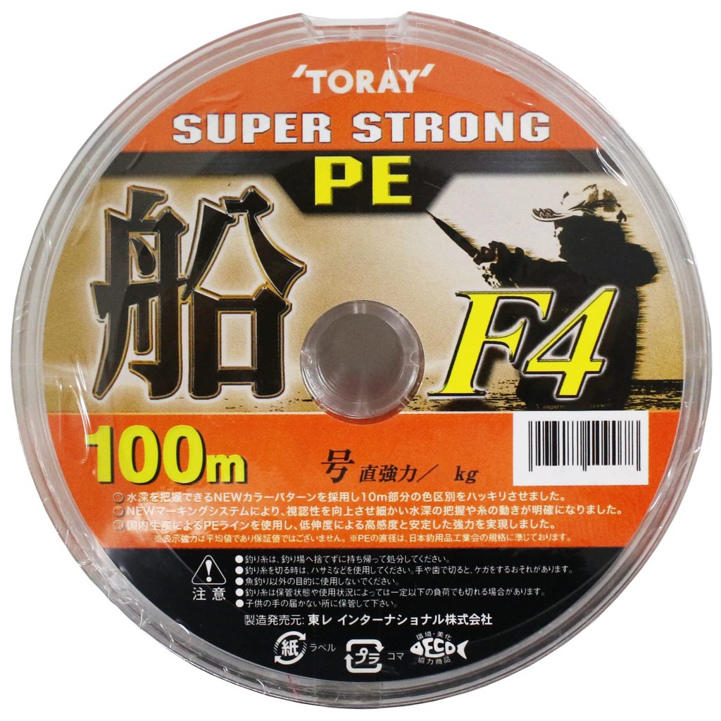TORAY Super Strong PE Boat F4 Multicolor 100m 12 Connection [1200m] Size No. 8  
TORAY Super Strong 