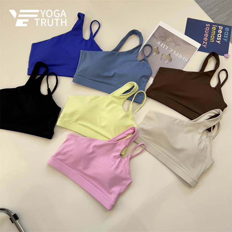 【YOGATRUTH】สปอร์ตบรา เปิดไหล่ข้างเดียว สําหรับผู้หญิง ใส่เล่นโยคะ ออกกําลังกายหลัง