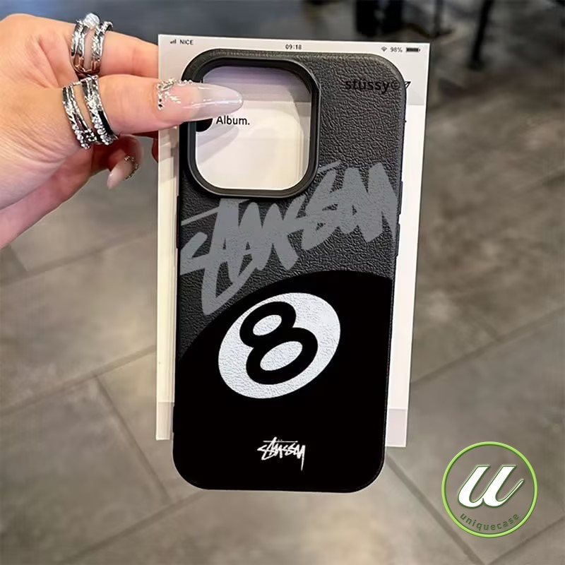 อินเทรนด์ยี่ห้อการ์ตูน 8 ตัวอักษรกราฟิกเย็น เคส IPhone 12 14 11 16 13 15 Pro Max 8Plus XS Max 7Plus X 7 8 XR 14 15 Plus