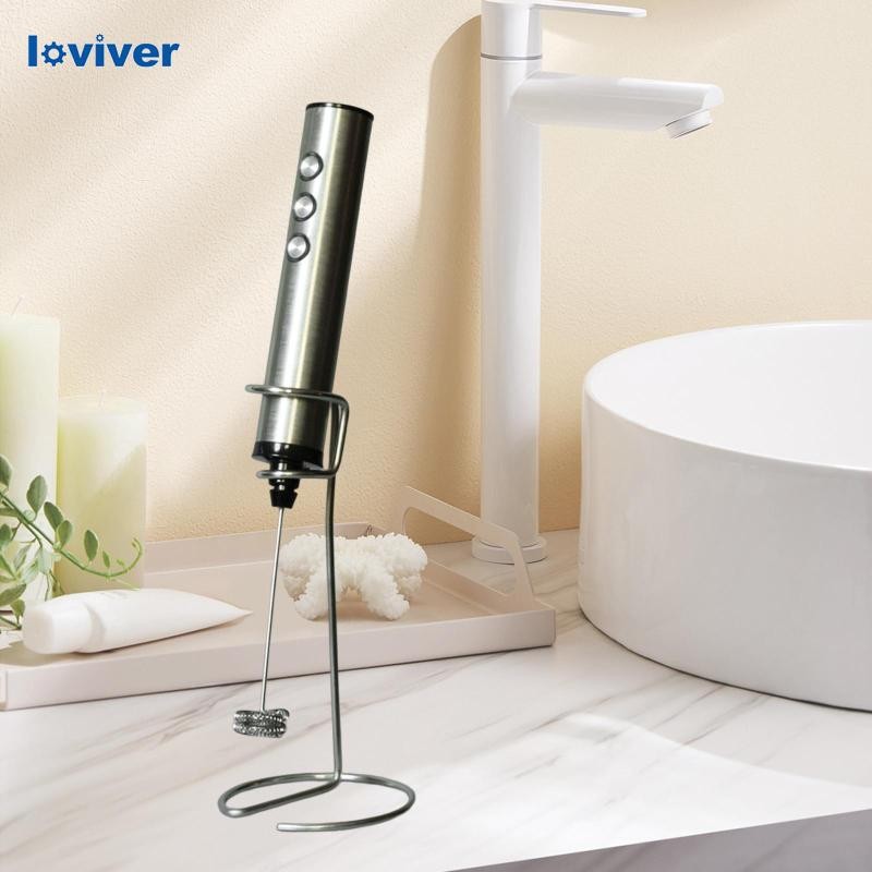 [Loviver] ที่วางด้ามเหล็กสําหรับ Frother ชั้นวางตีฟองนมสําหรับอุปกรณ์ครัวคาเฟ่