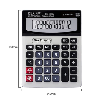 เครื่องคิดเลข เครื่องคิดเลขDM-1200V หน้าจอ 12หลัก จอใหญ่ ใช้งานง่าย เครื่องคิดเลขขนาดใหญ่ ตั้งโต๊ะ