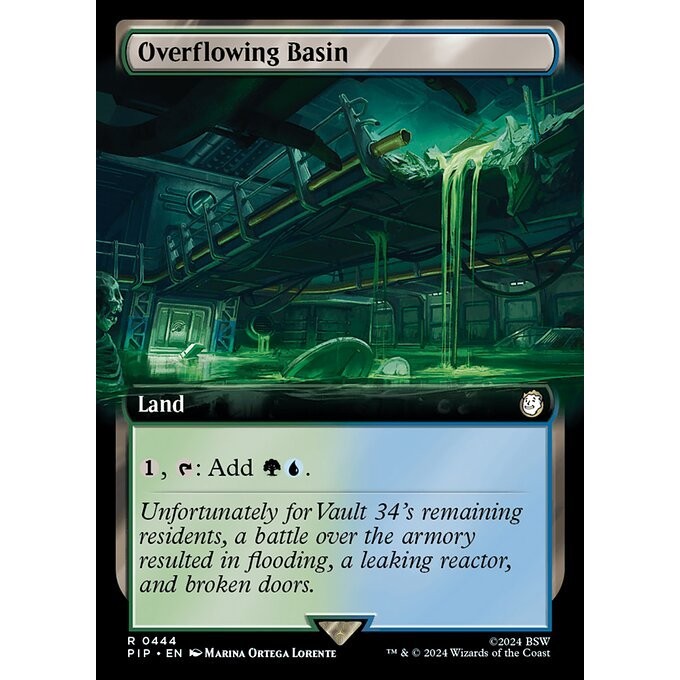 PIP_444 อ่างล้างหน้าล้น *ศิลปะขยาย EA* MTG Magic: The Gathering: Fallout