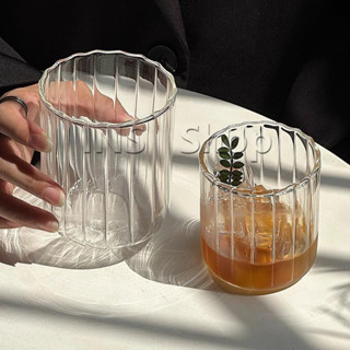 INS ถ้วยแก้วกาแฟ 250ml/450ml สไตล์มินิมอล glass