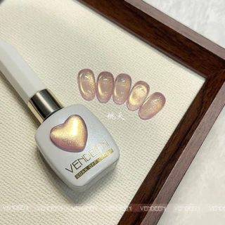 VENDEENI สีลูกแก้วโรสโกลด์ สีลูกแก้วแชมเปญ ขวดหัวใจ สีลูกแก้วซาติน แยกขวด