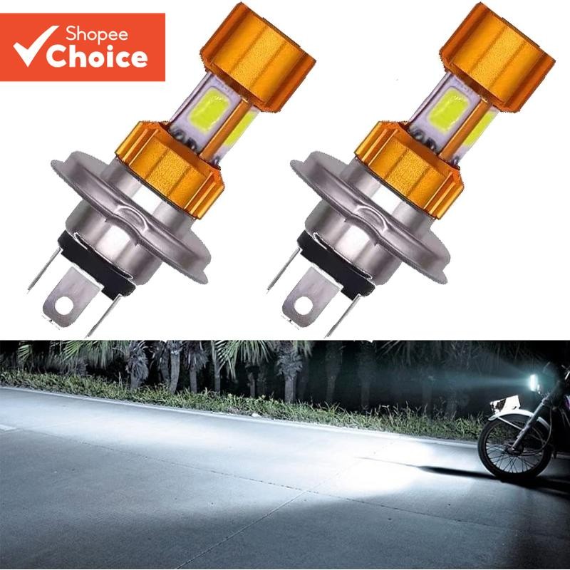 H4/P15D/BA20D LED หลอดไฟหน้ารถจักรยานยนต์ - 1400LM 6000K Hi/Lo Beam, เทคโนโลยี 4COB