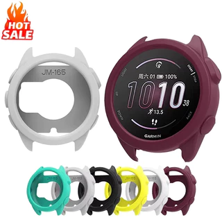 กรณีร่องซิลิโคนสำหรับ for Garmin Forerunner 165 กรณีป้องกันฝากกันชนนาฬิกาเชลล์ป้องกันนุ่มและทนทานสำหรับอุปกรณ์เสริม Forerunner165