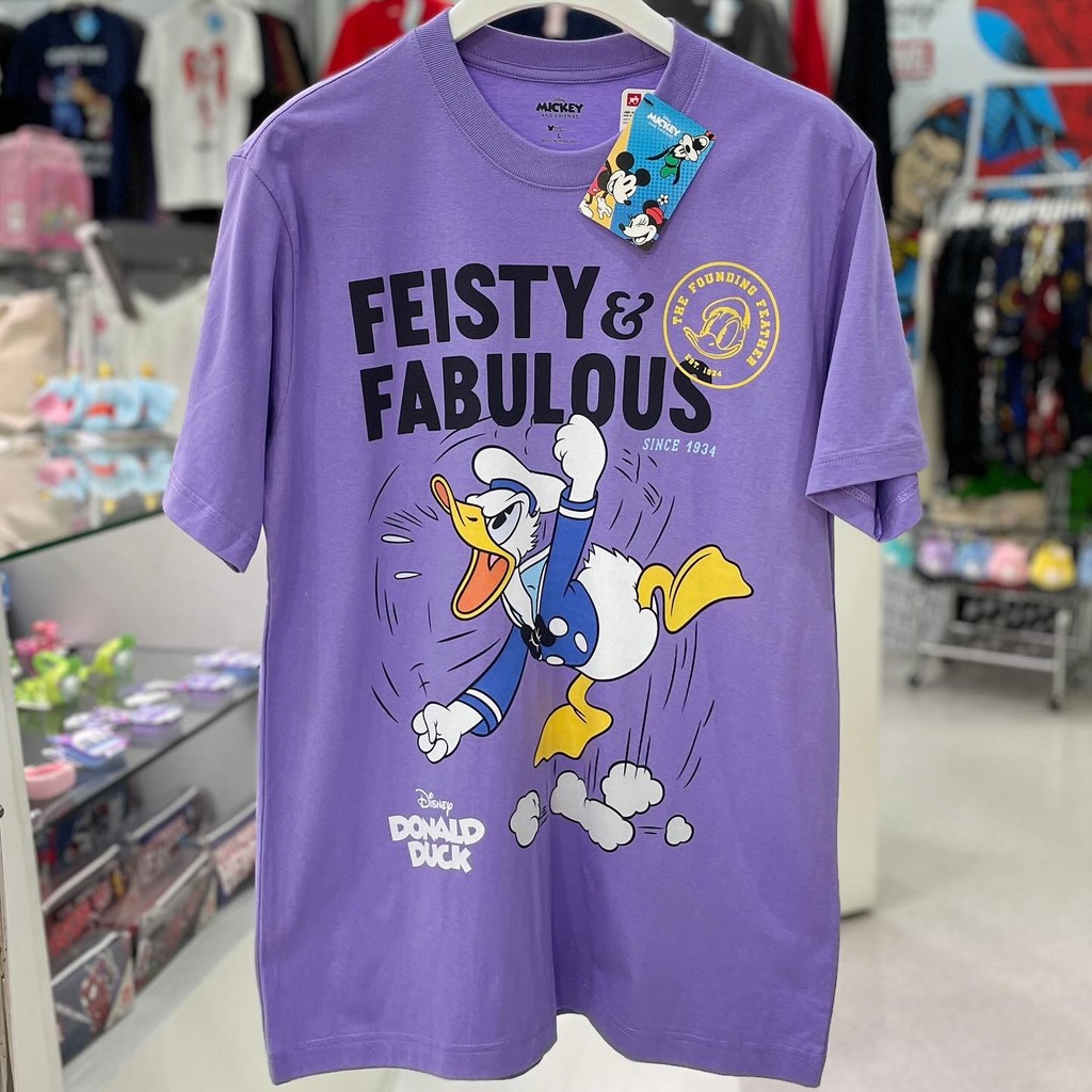 Donald Duck เสื้อยืดการ์ตูนพูดคุยเกี่ยวกับเป็ดเก่าพิมพ์เสื้อยืดวินเทจ ลายการ์ตูน vintage shirt S-5XL