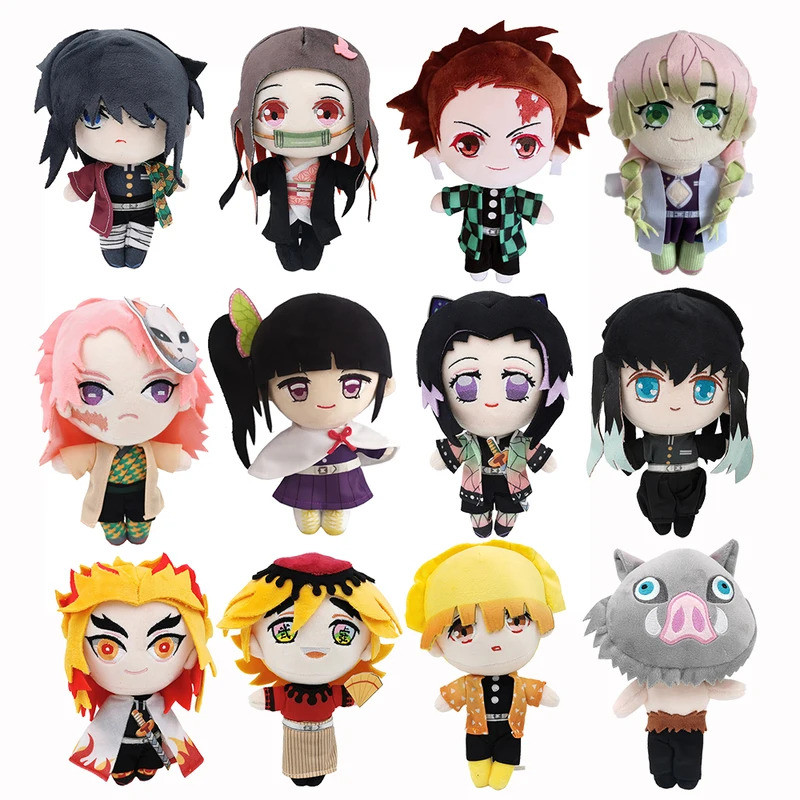New 10 Styles Tsuyuri Kanao Nezuko Tanjirou Douma Makomo Kochou Shinobu Cosplay 8" 20CM Plush Doll
