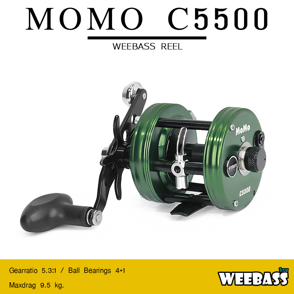 WEEBASS รอก - รุ่น MOMO C5500 รอกตกปลา รอกเบททรงกลม รอกหน้าดิน